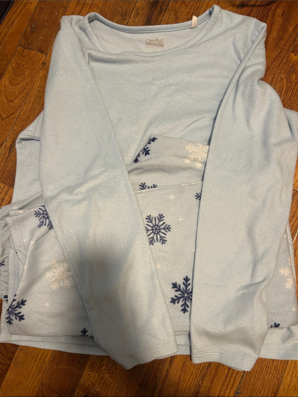 croft & barrow Light Blue Snowflake pajamas